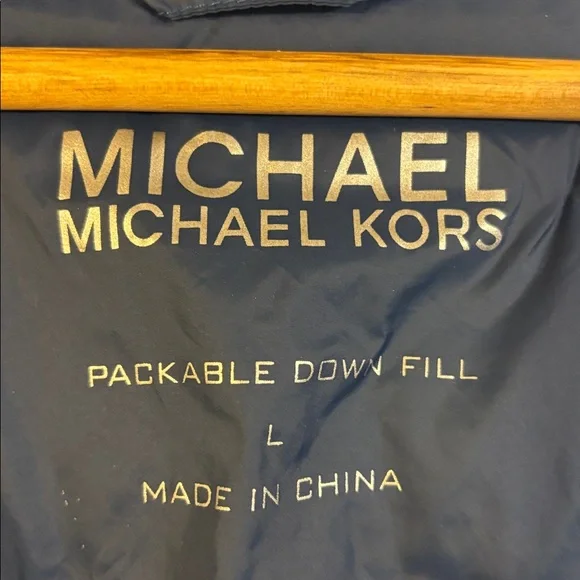 Michael Kors Deep Blue Hooded Puffer Jacket - Picture 3 of 6